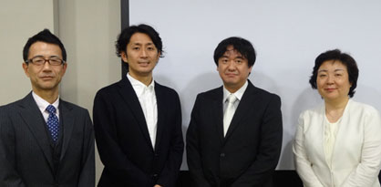左から金子先生、蔵本先生、上島先生、橋口先生